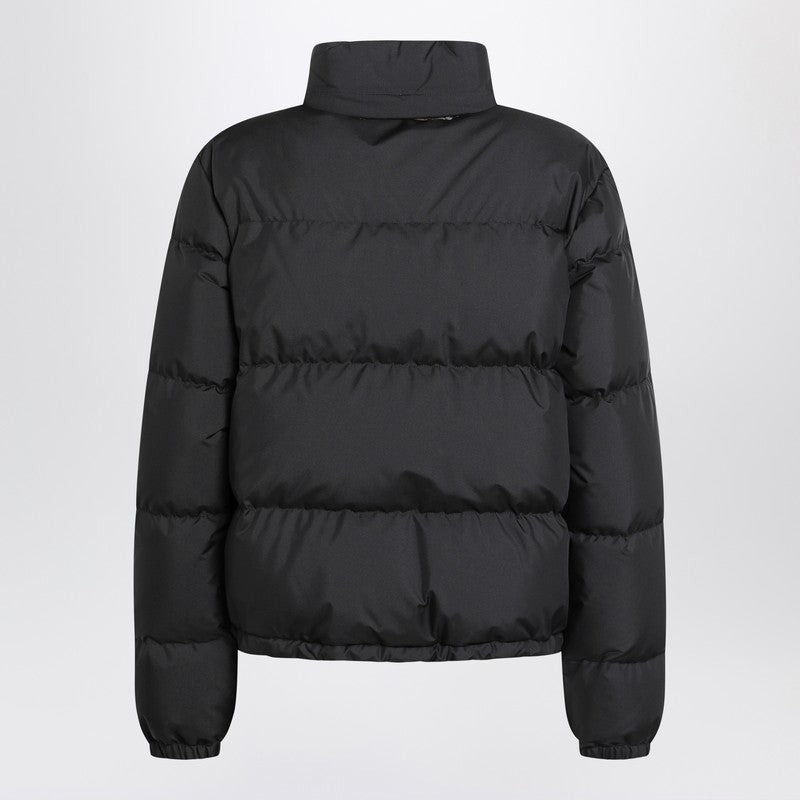Burberry Black Zip-Up Puffer Jacket With Check Detail Women - 2