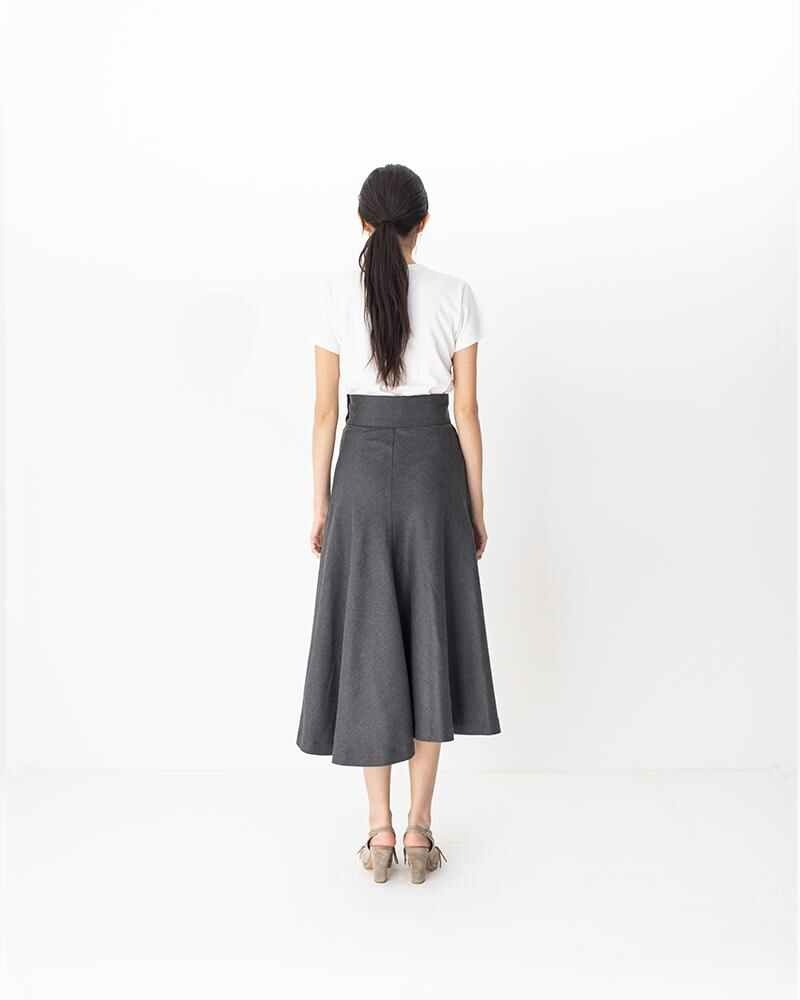 FLARE SKIRT GREY - 3