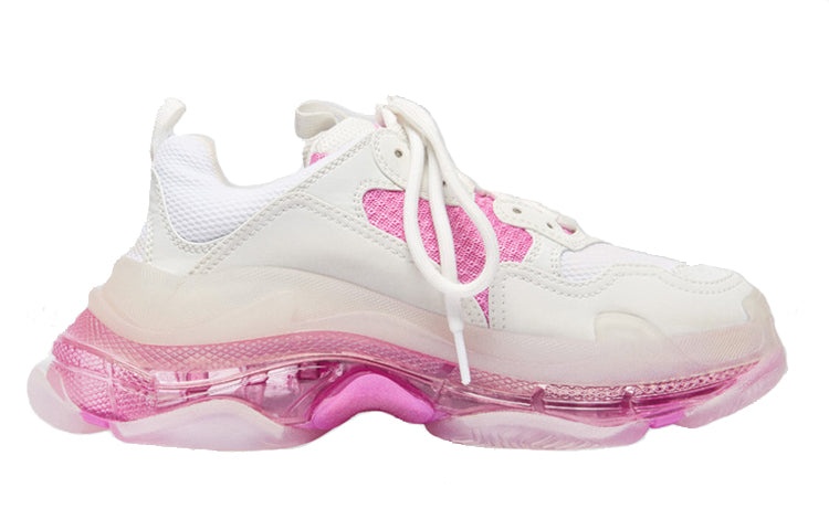 (WMNS) Balenciaga Triple S Clear Sole Trainer 'White Pink' 544351W09ON9025 - 2
