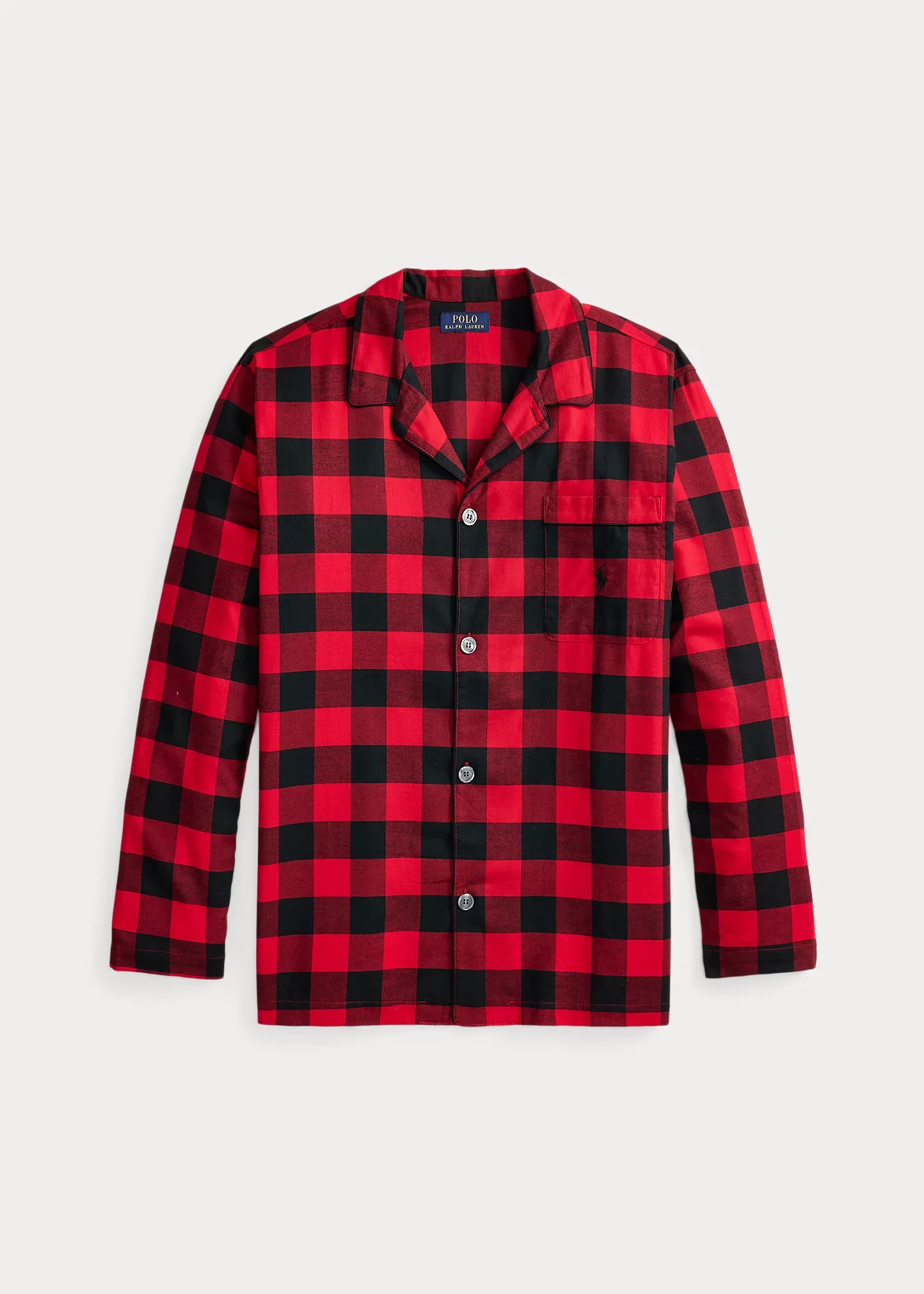 Buffalo Check Flannel Pajama Shirt - 1