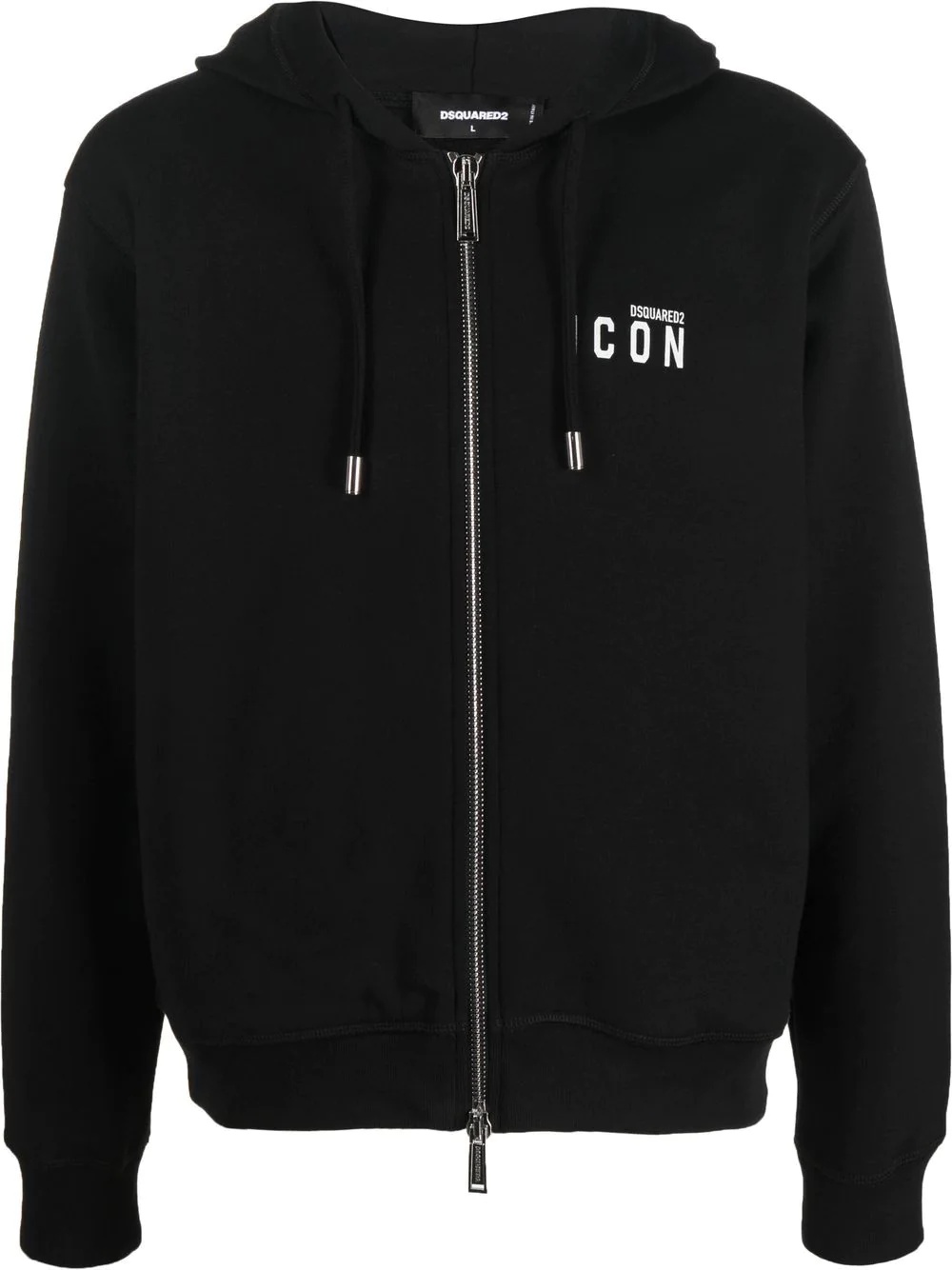 logo-print zipped hoodie - 1