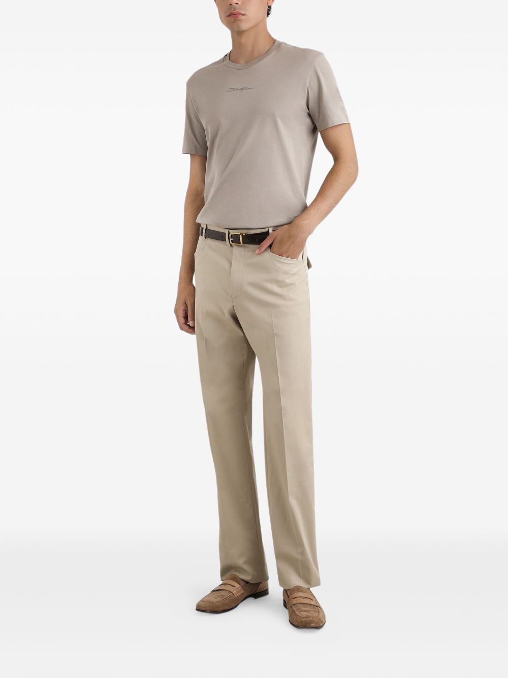 button-fastening pocket trousers - 2