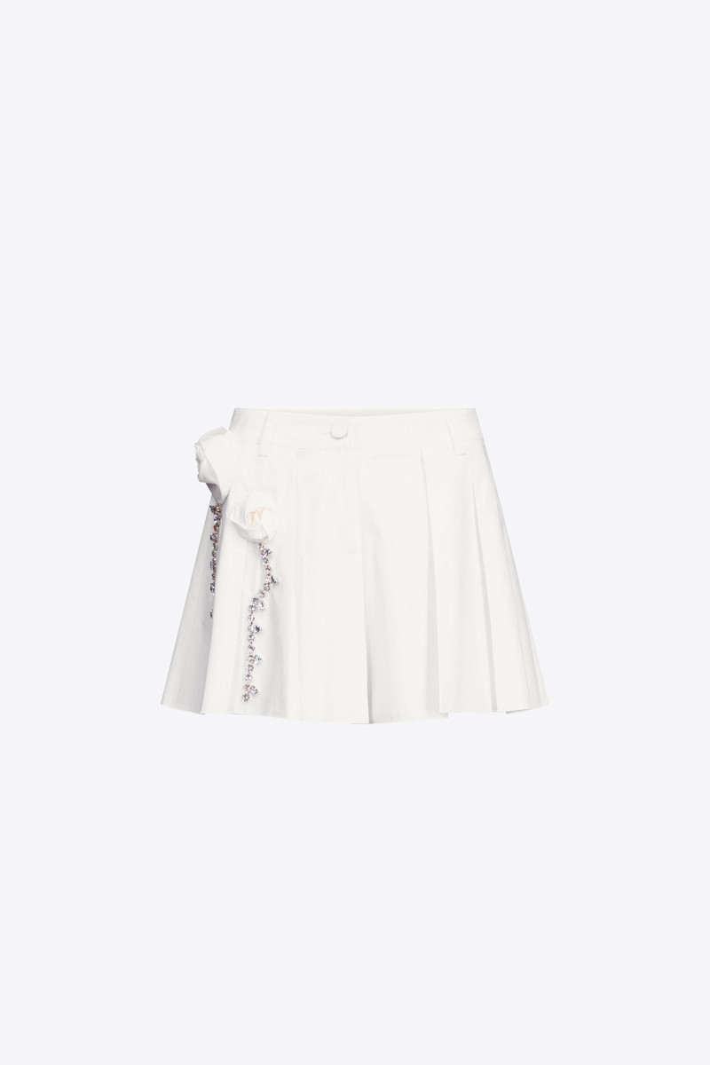 CRYSTAL ROSETTE POPLIN SKORT 1