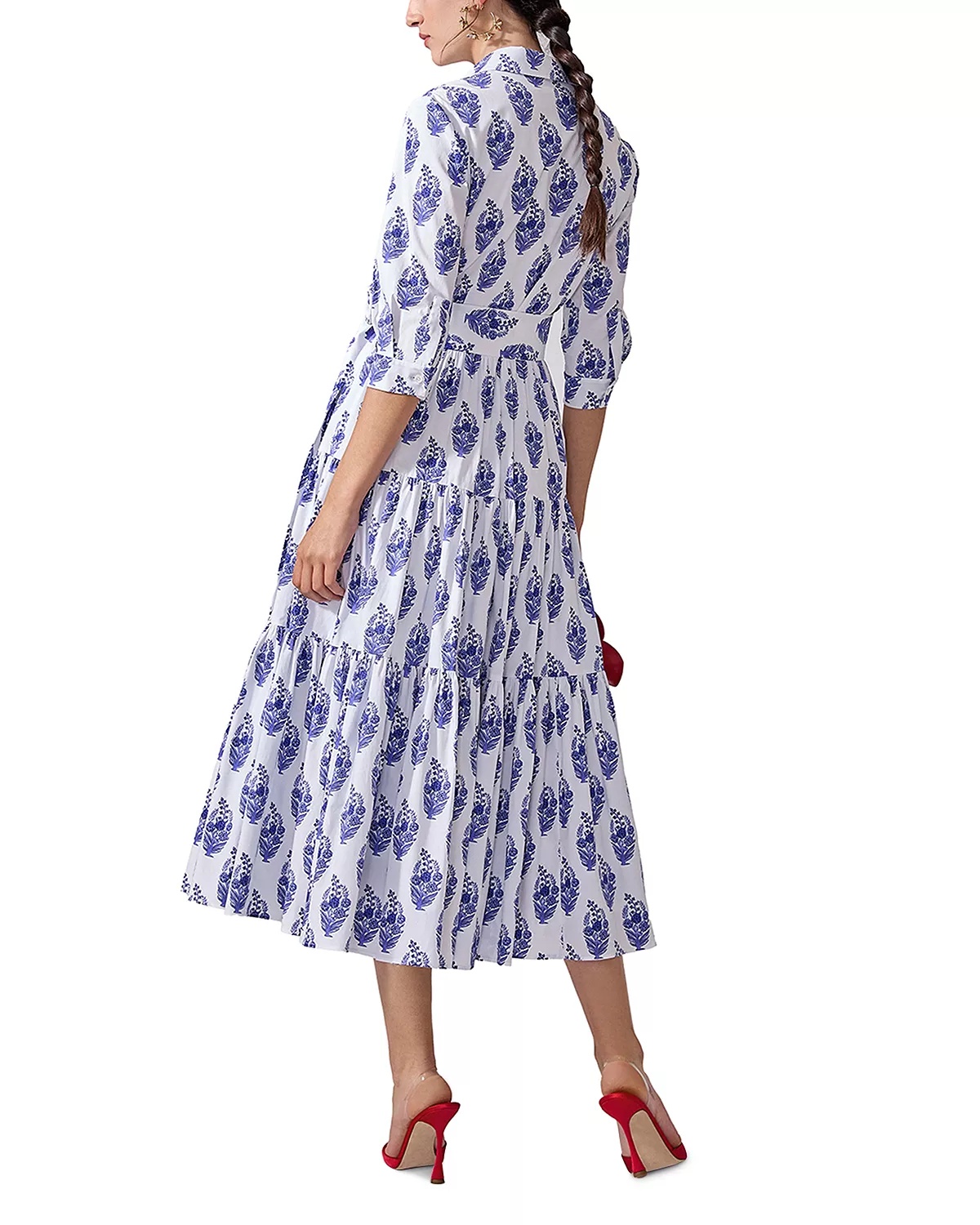 Tiered Midi Shirt Dress - 3