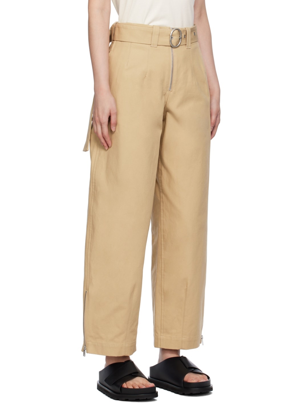 Beige Tailored Trousers - 2