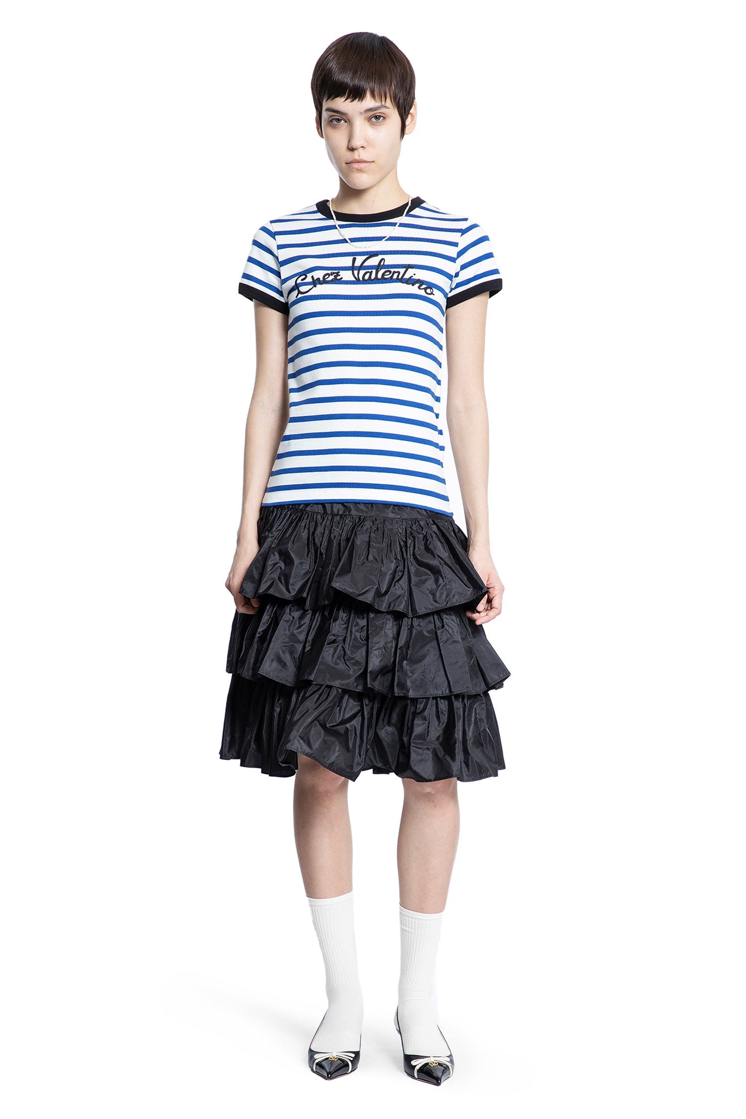 Valentino Striped-Cotton-Jersey-T-Shirt | antonioli | REVERSIBLE