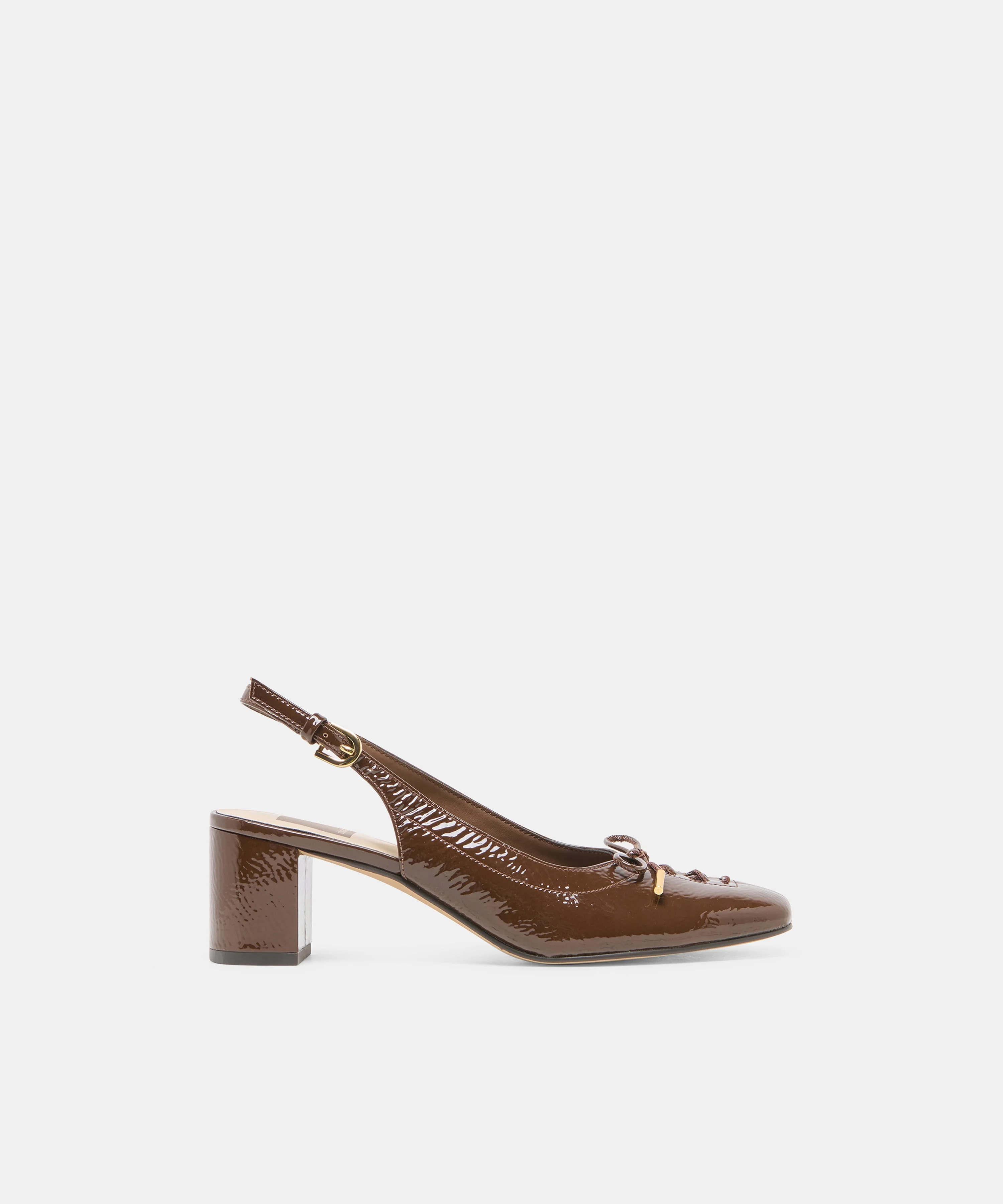 SAYLEE HEELS WALNUT CRINKLE PATENT - 1