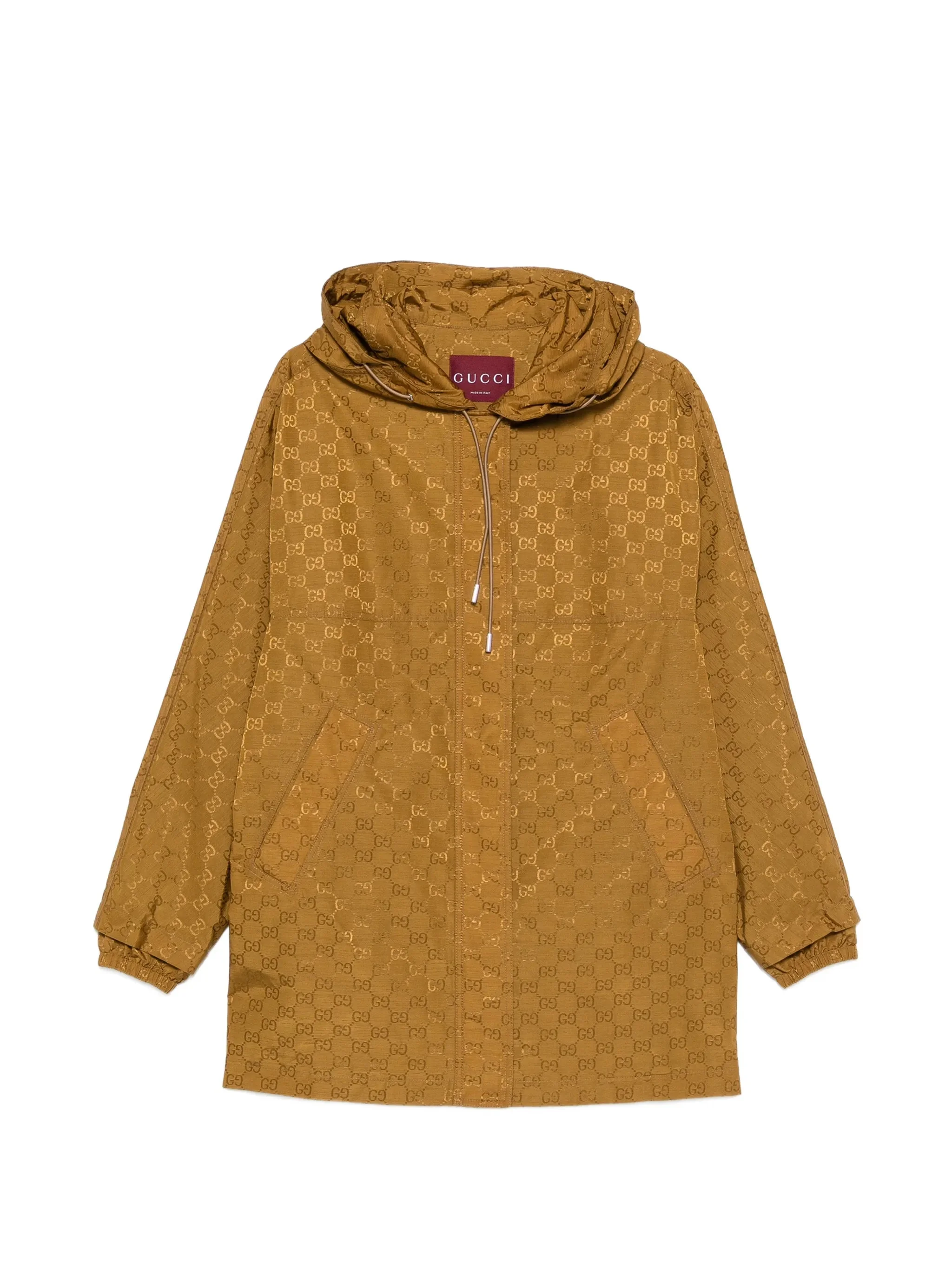 Gucci Hooded Logo-pattern Jacket - 1