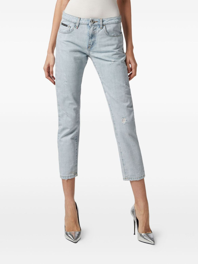 distressed-effect boyfriend jeans 3