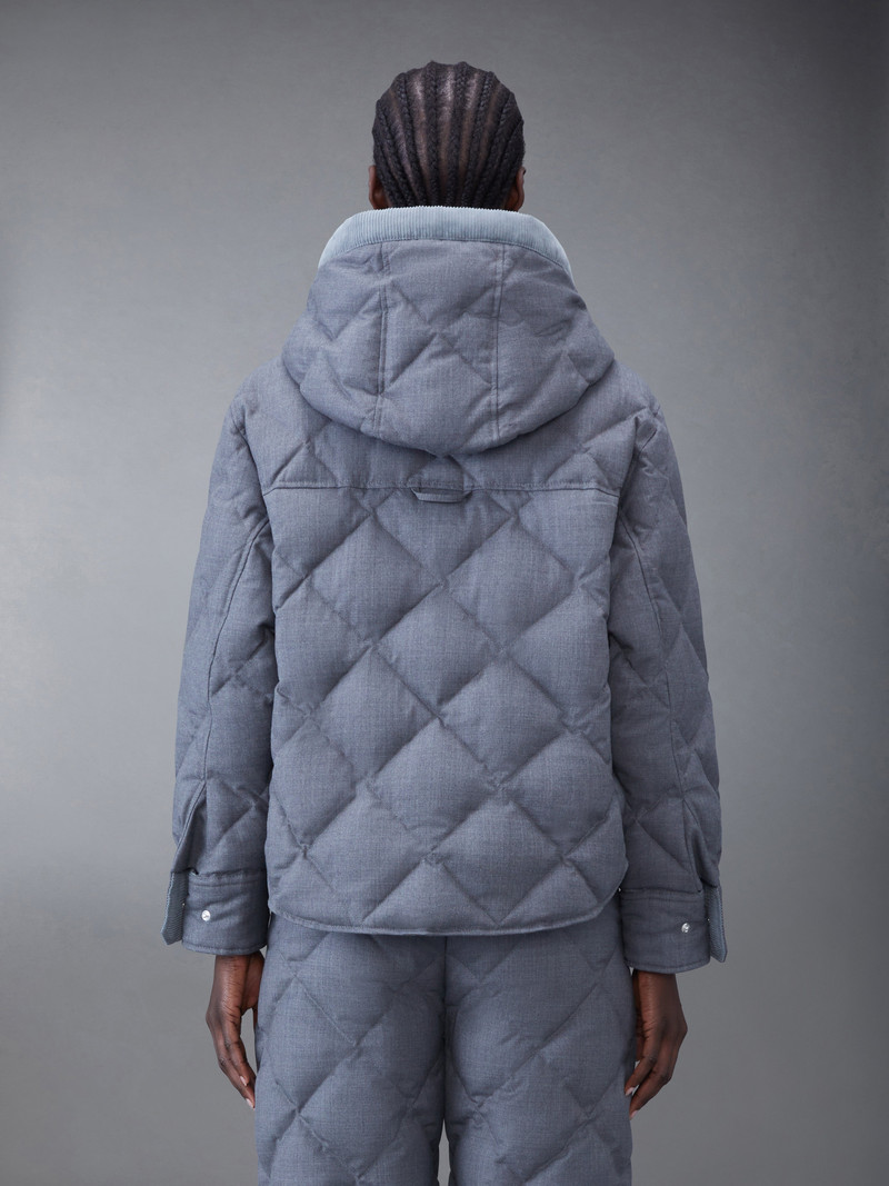 Thom Browne SUPER 120'S TWILL DOWN HOODED PATCH POCKET JACKET outlook