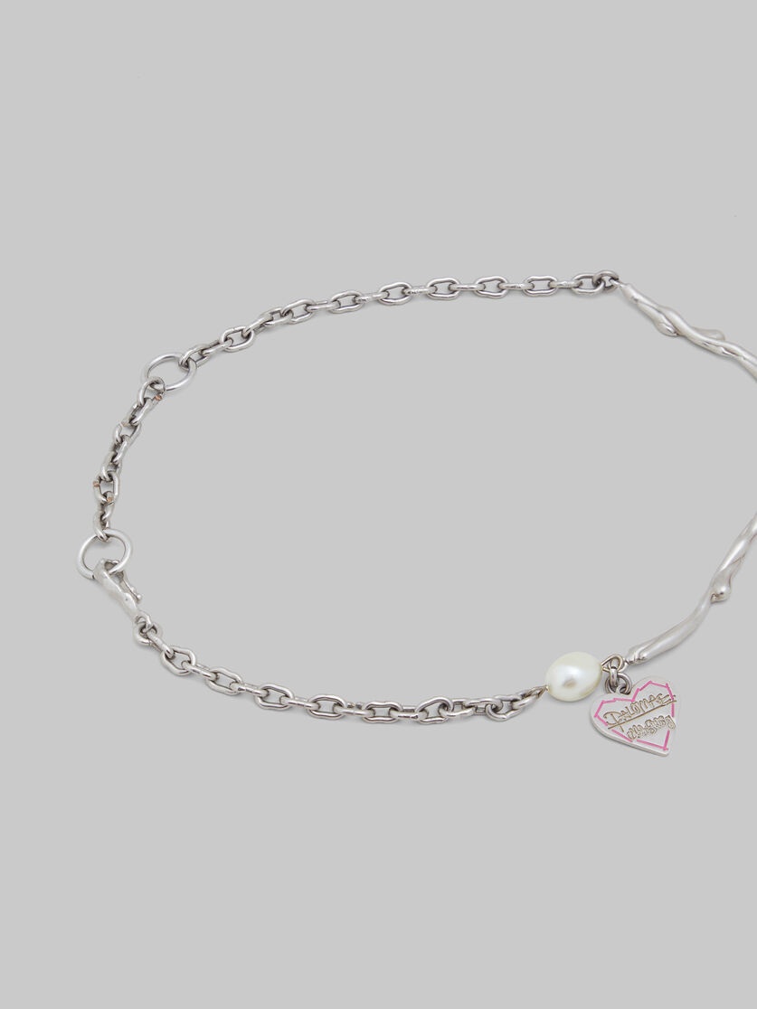 METAL CHAIN NECKLACE WITH TIGER PENDANT - 4