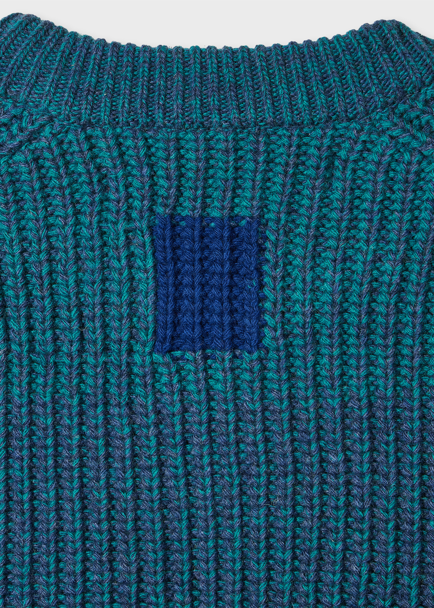 Paul Smith loves Barbour - Rosette Blue Saddle Crew Neck Sweater - 3