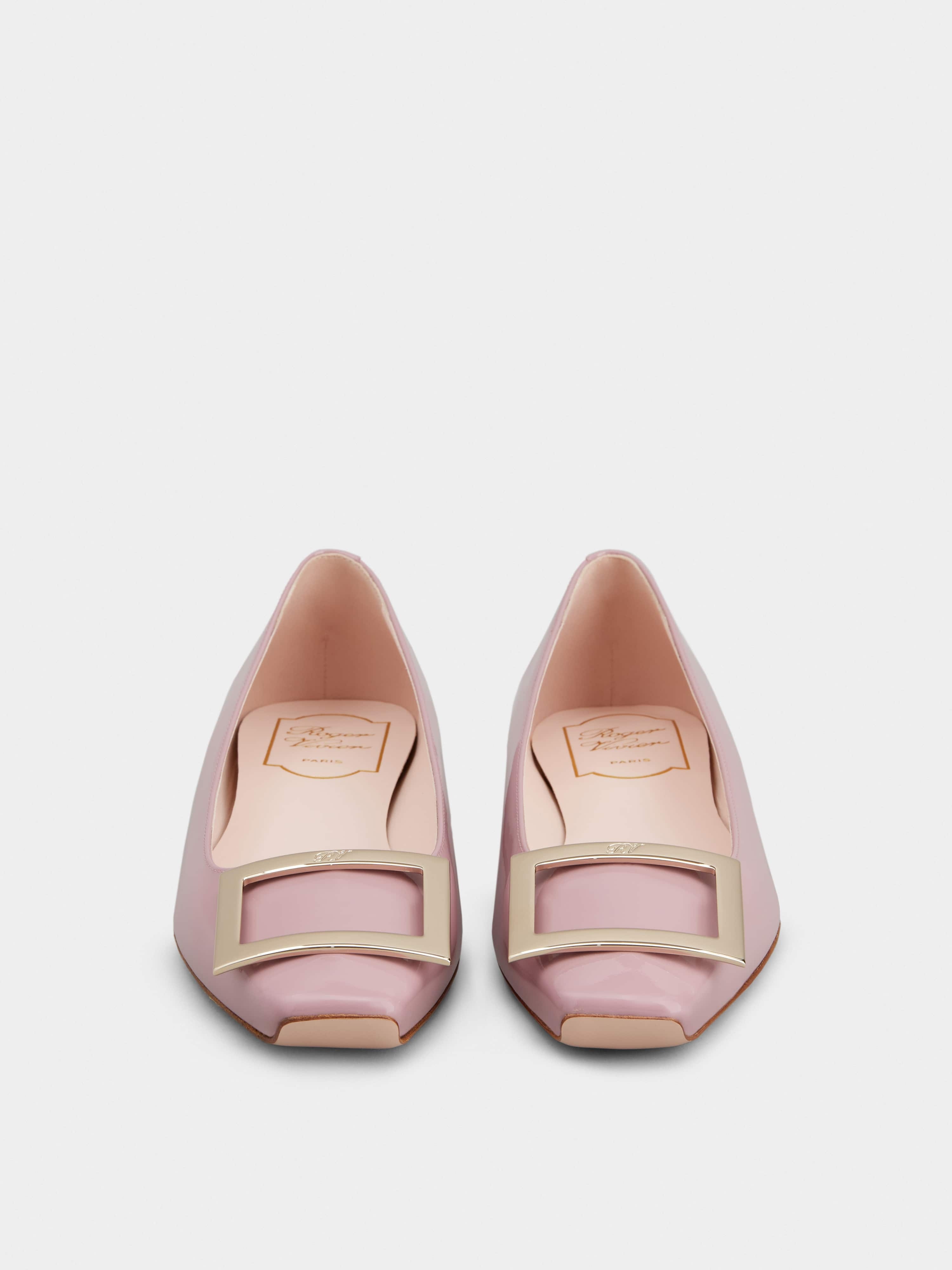 Trompette Metal Buckle Ballerinas in Patent Leather - 7