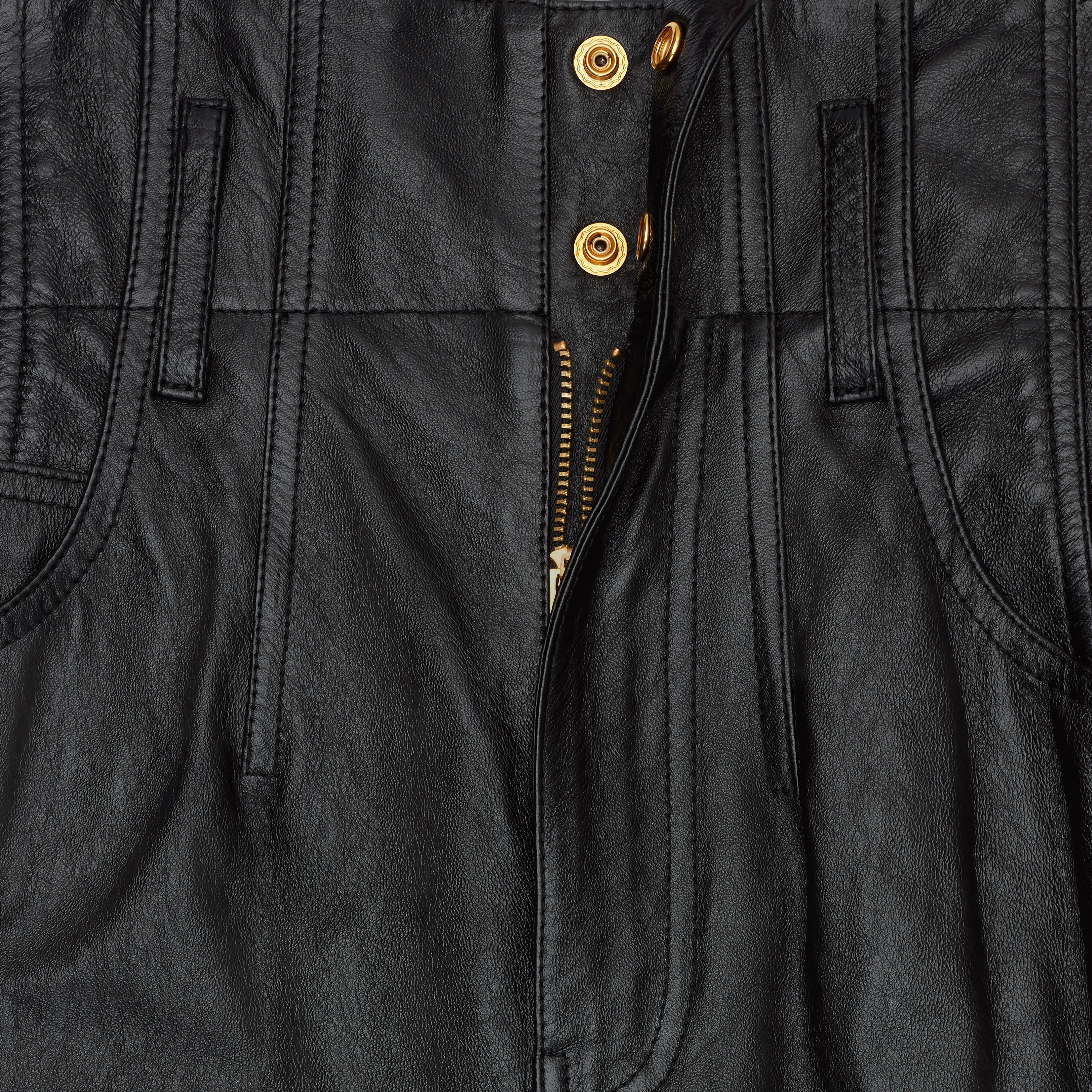 JUMBO JEANS IN LAMBSKIN LEATHER - 4