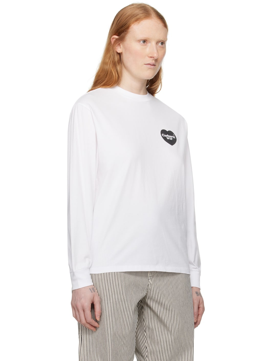 White Heart Bandana Long Sleeve T-Shirt - 2