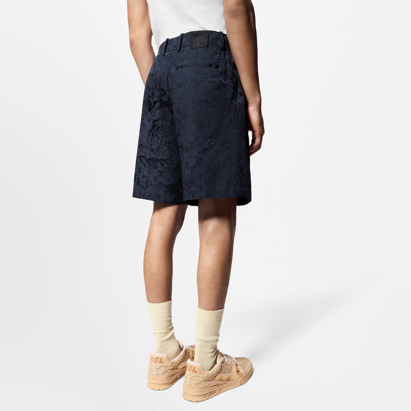 Monogram  Cotton-Blend Tailored Shorts 5