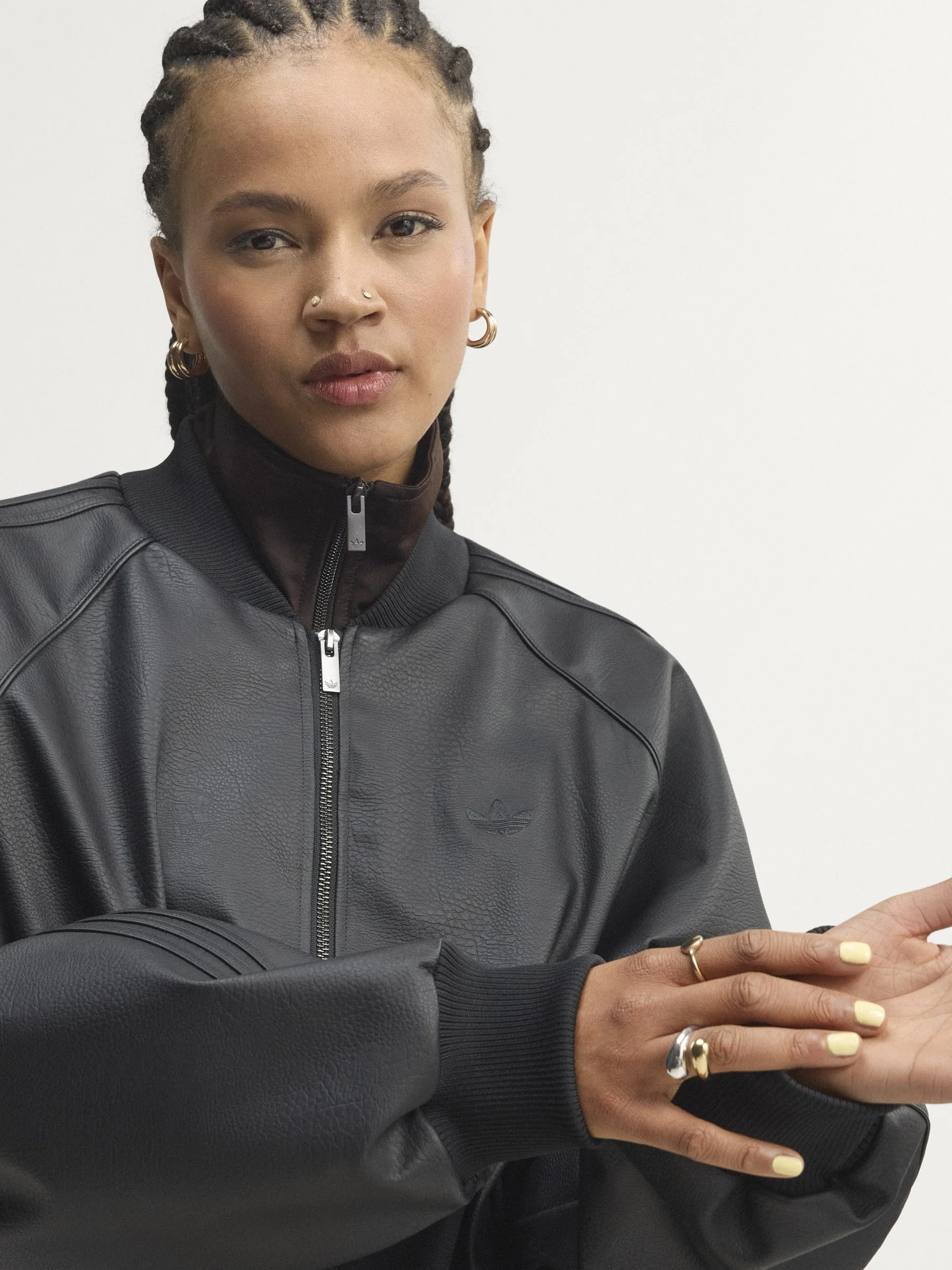 PLEATHER SST OVERSIZED TRACK TOP - 1