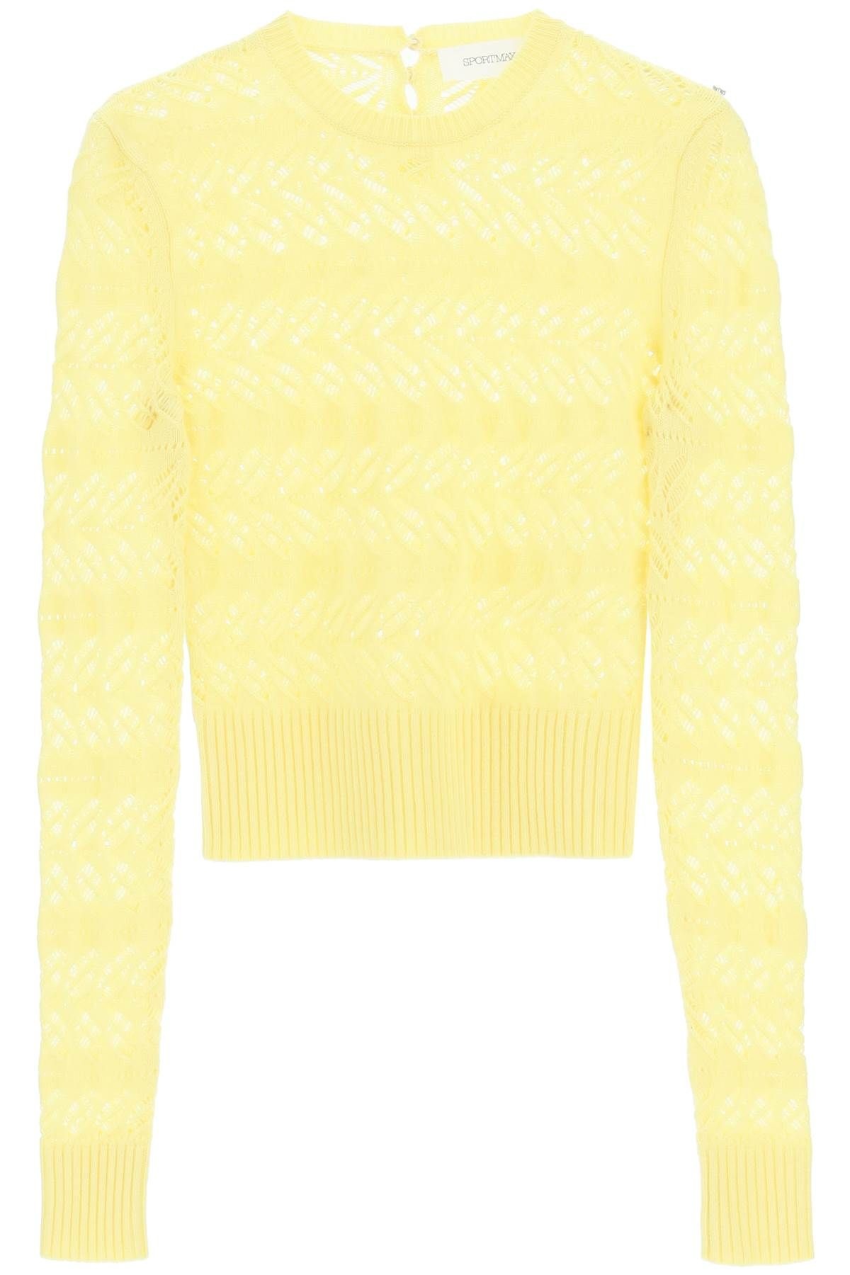 'BRIOSE' OPENWORK SWEATER IN WOOL AND CASHMERE - 1