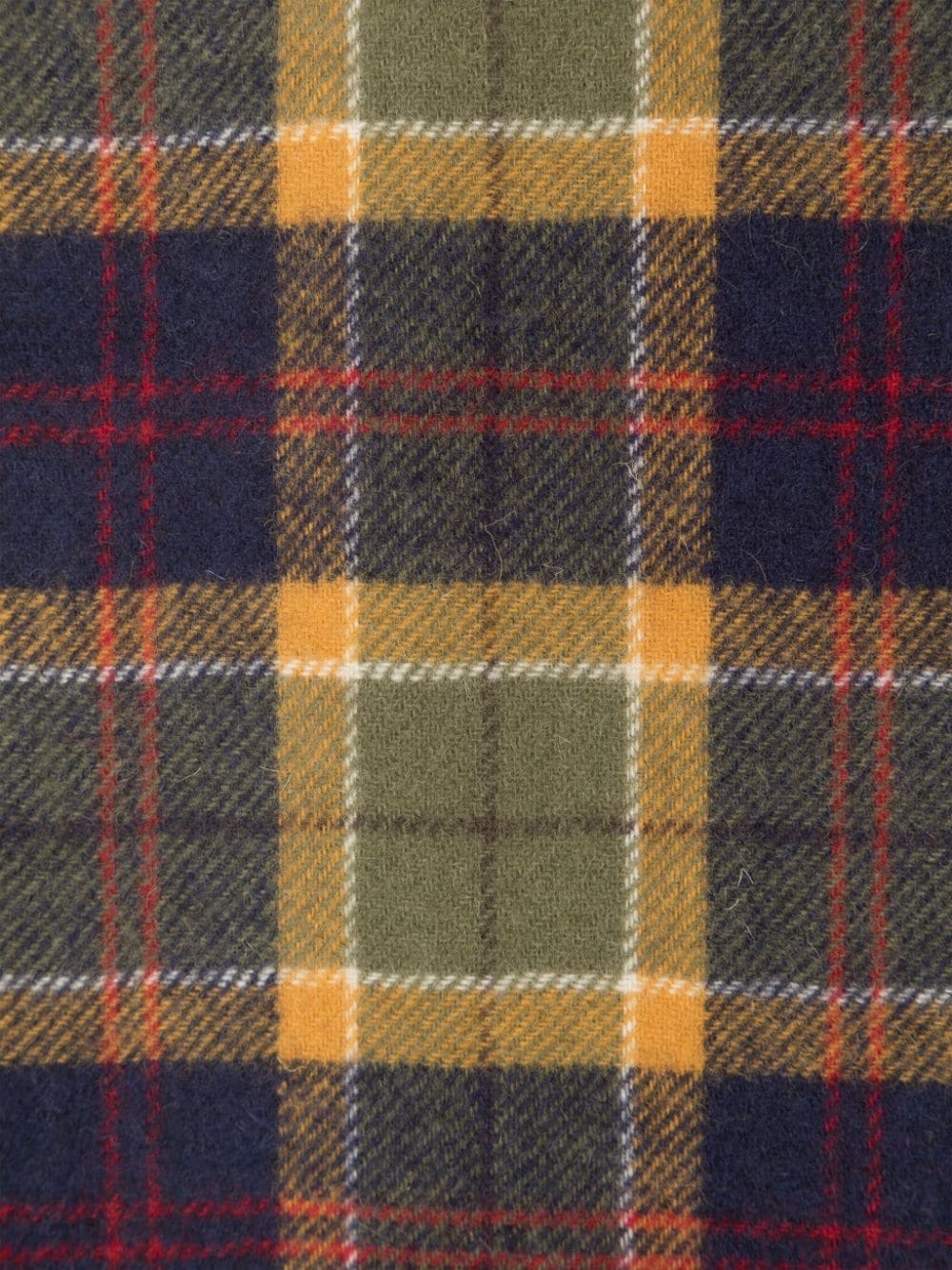 tartan-check wool scarf - 2