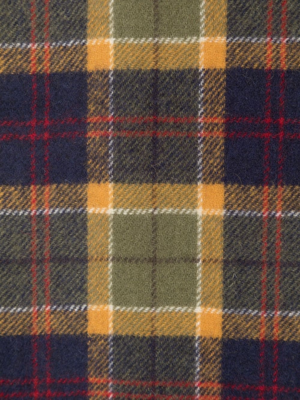 tartan-check wool scarf - 2