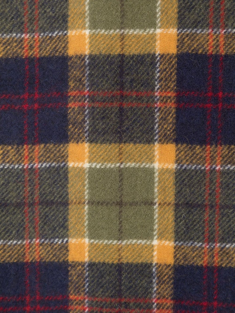 Barbour tartan-check wool scarf outlook