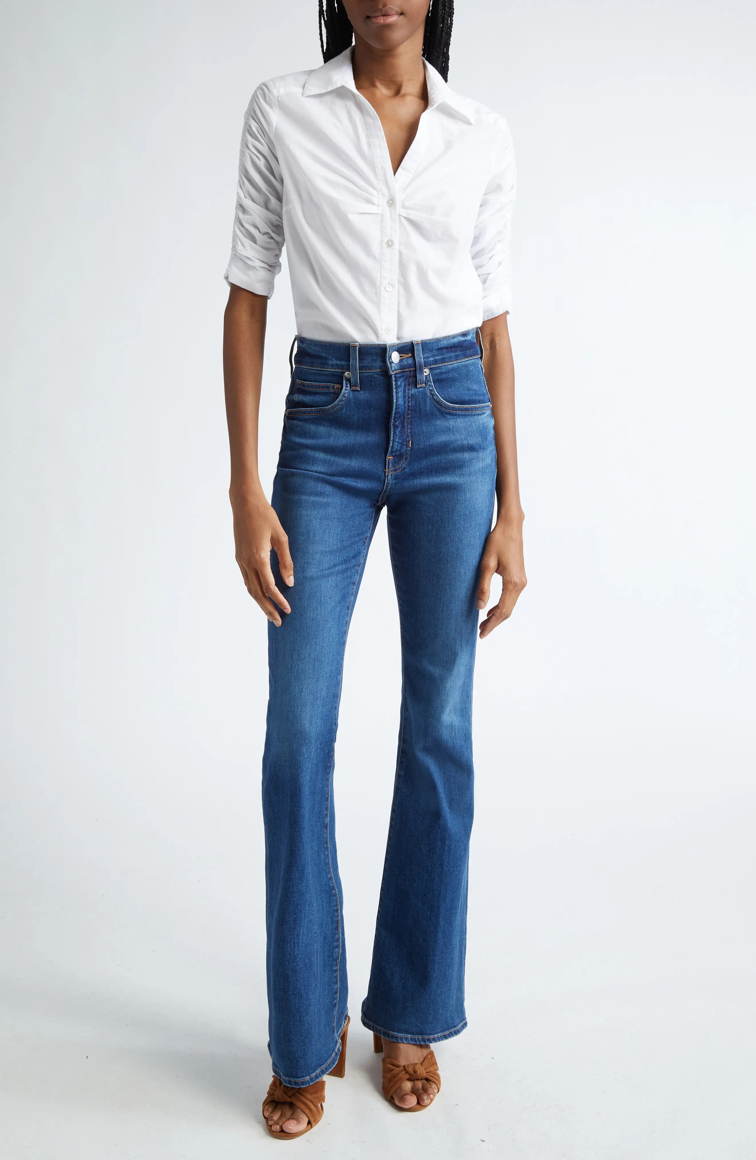 Beverly High Waist Skinny Flare Jeans - 2