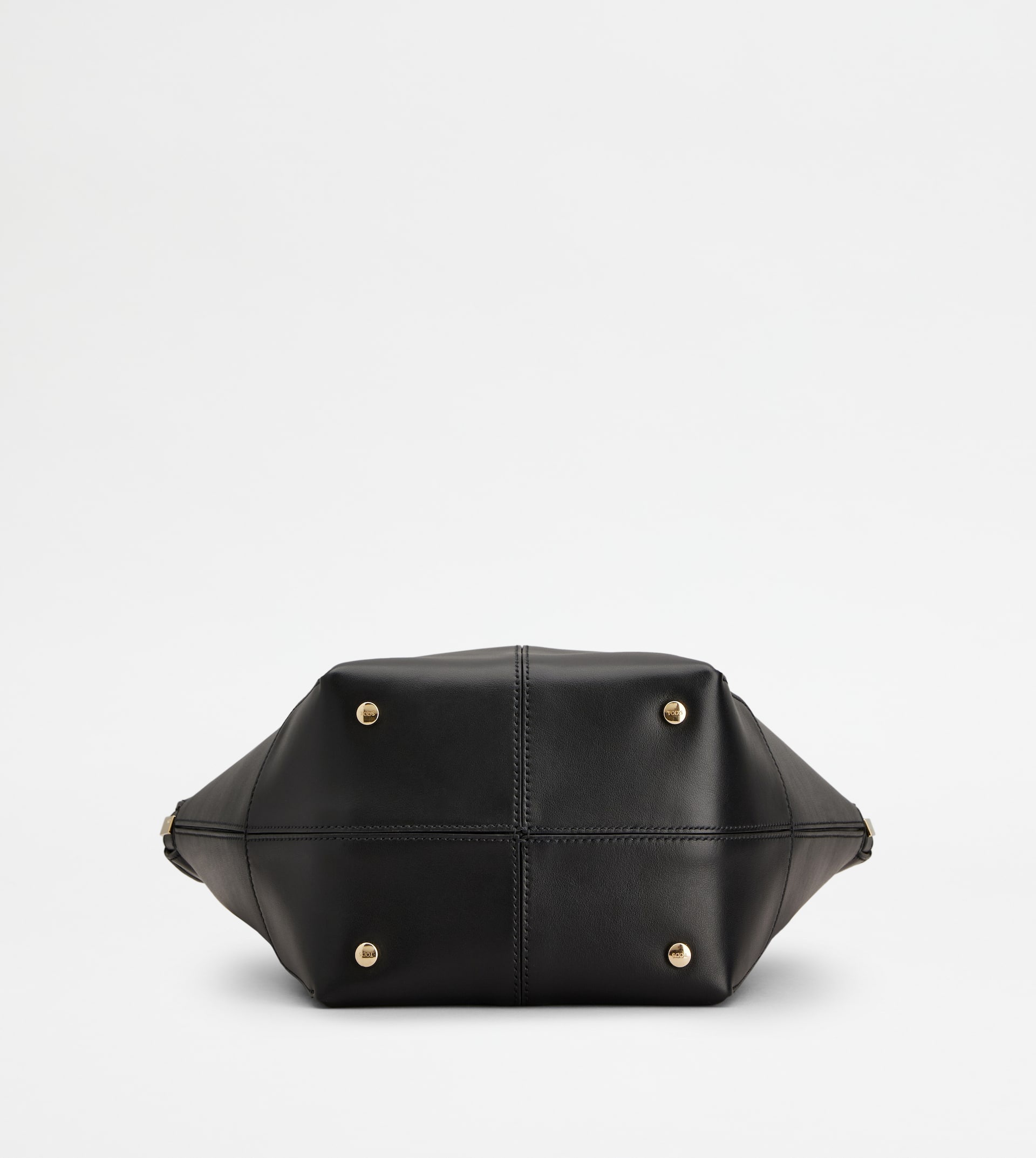 TOD'S DI BAG FOLIO SHOULDER BAG IN LEATHER SMALL - BLACK - 4