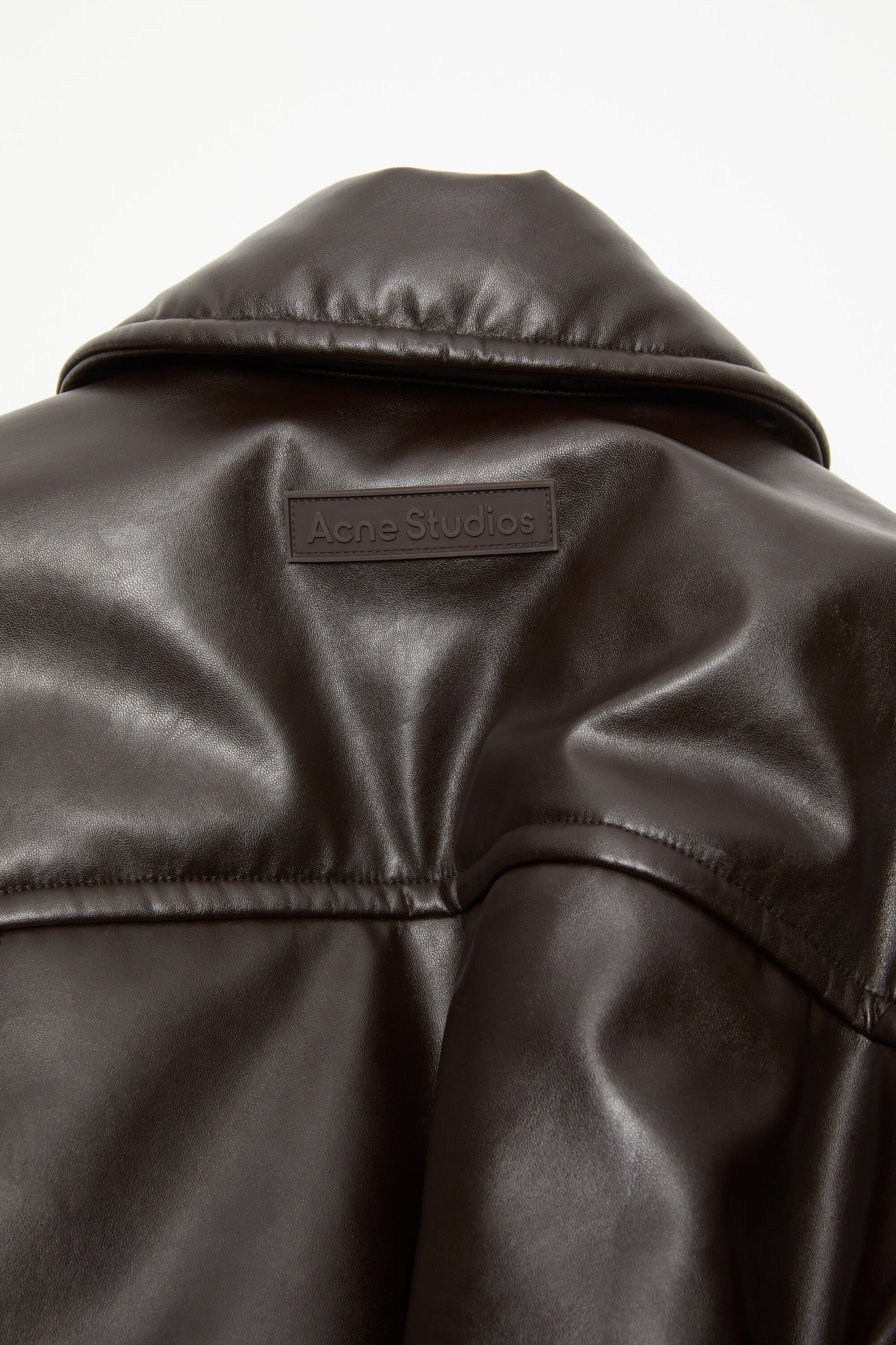 Coated bomber jacket - Dark brown - 5
