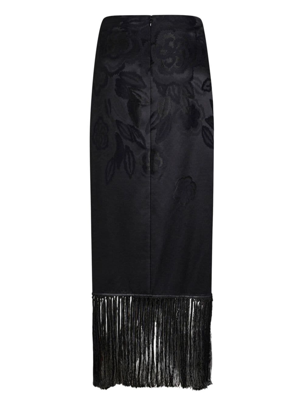fringed jacquard maxi skirt - 6