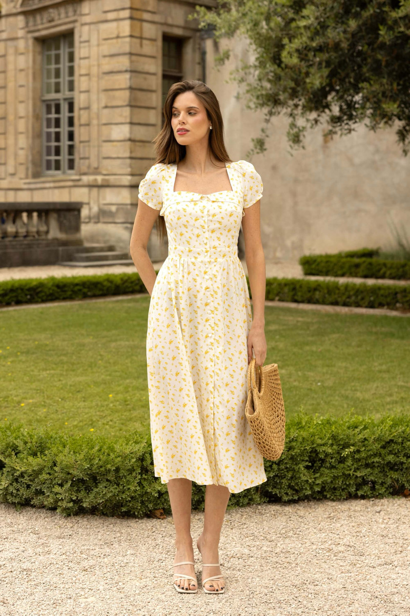 Gaâla Estelle Midi Cap Sleeve Dress outlook