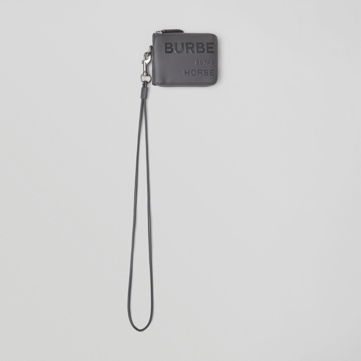 Horseferry Print Leather Ziparound Wallet Lanyard - 4