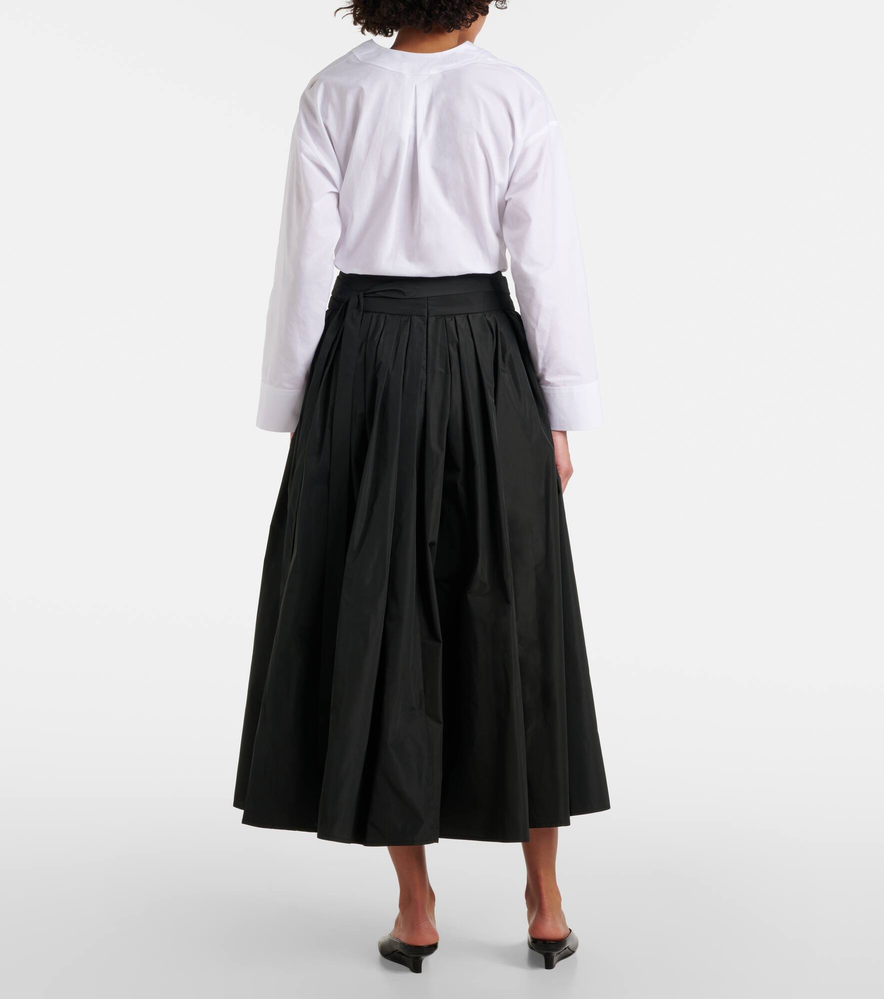 Gea pleated taffeta maxi skirt - 3