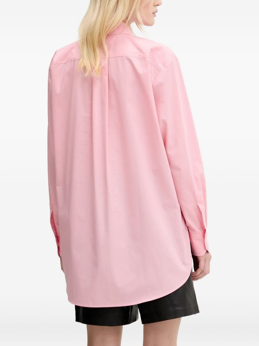 embroidered-logo cotton shirt - 2