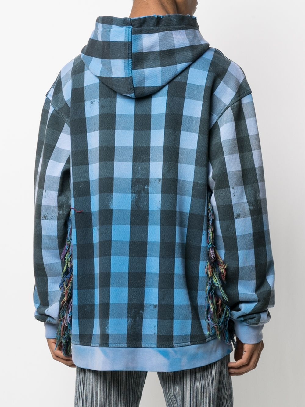 Babylon Burning check hoodie - 4