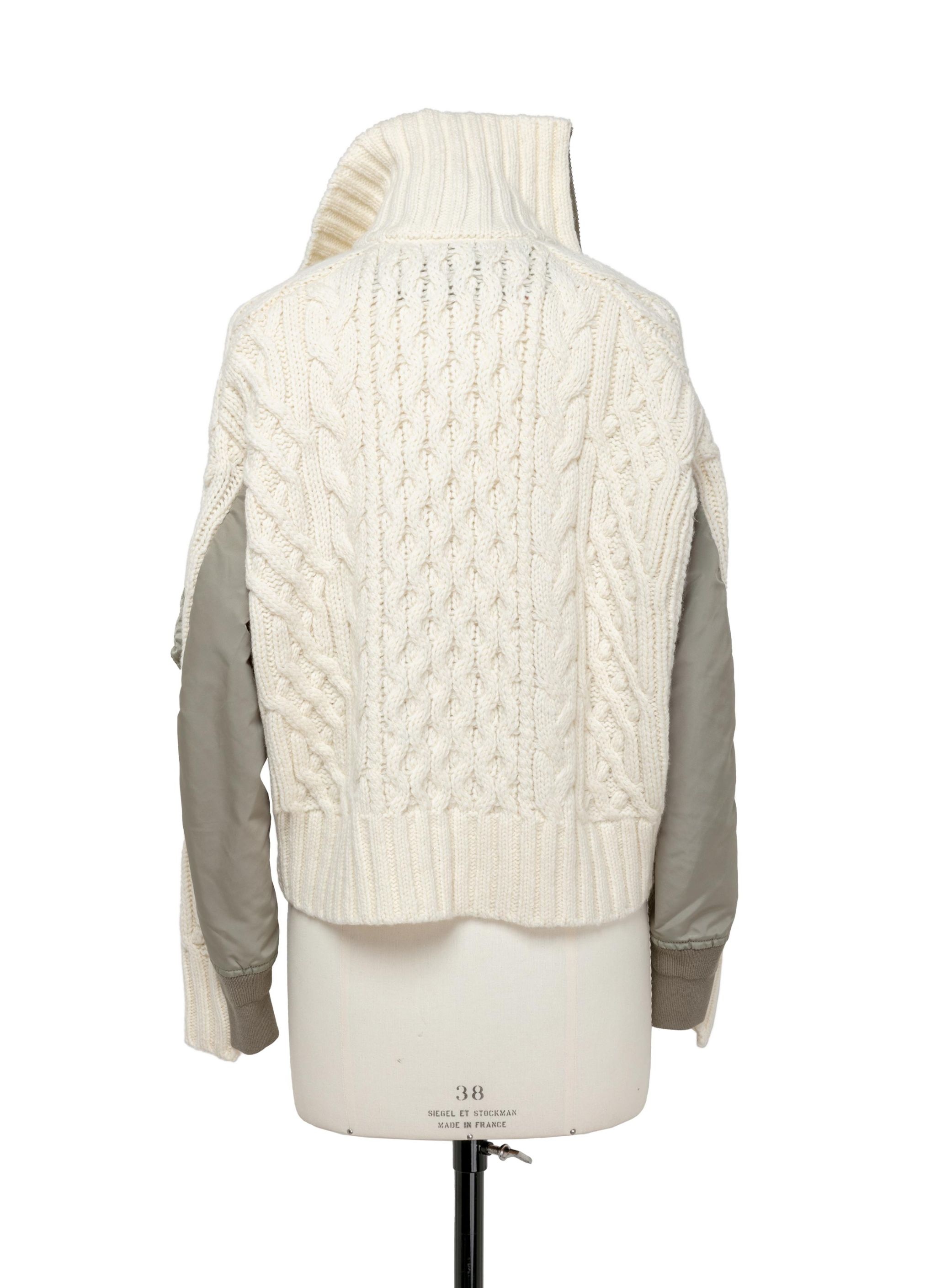 Nylon Twill Mix Knit Blouson - 3