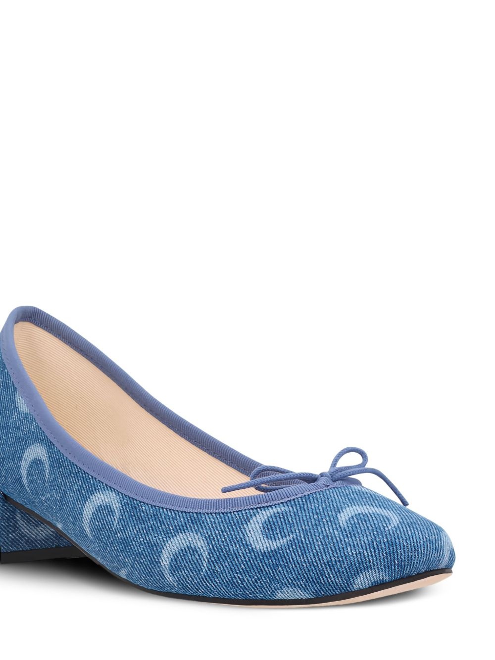 x Marine Serre Camille crescent moon-print heeled pumps - 4