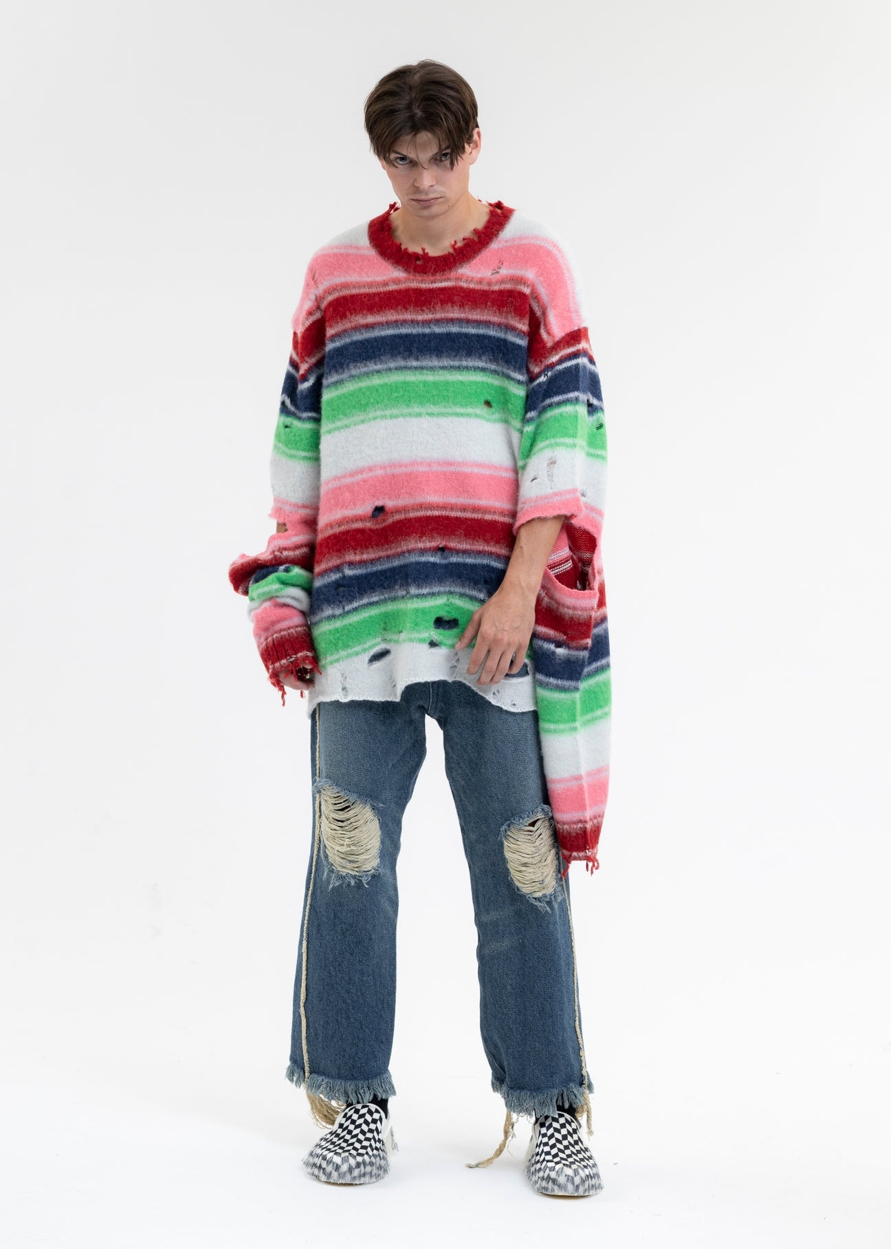 doublet STRIPE OVERSIZE PULLOVER トップス doublet STRIPE OVERSIZED