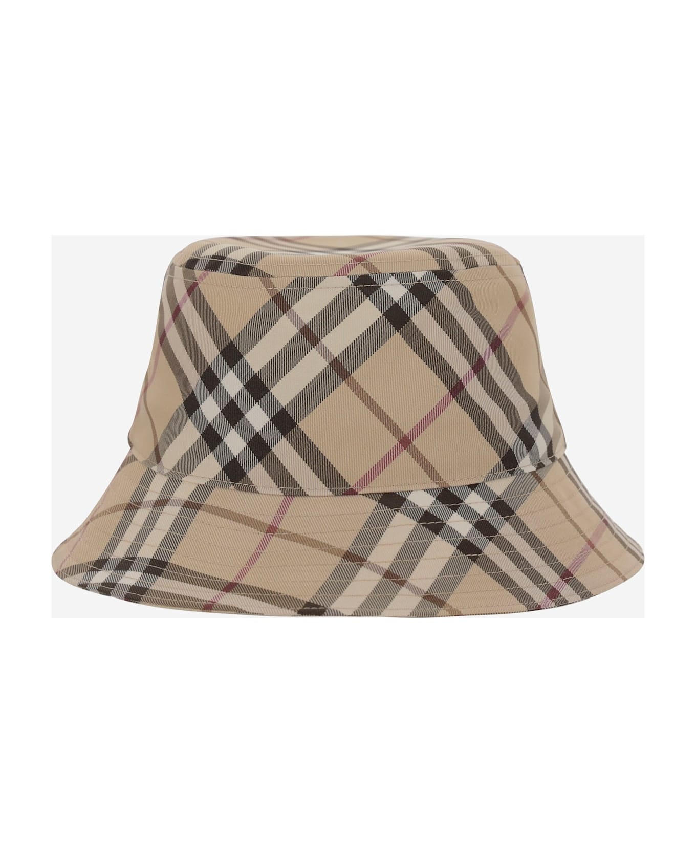 Bucket Hat With Check Pattern - 3