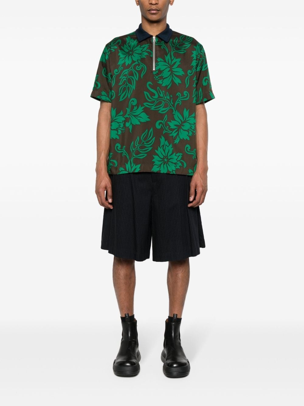 floral polo shirt - 2