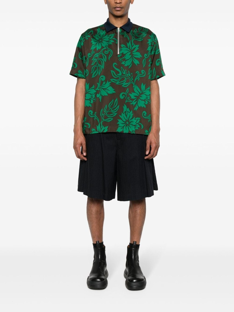 sacai floral polo shirt outlook