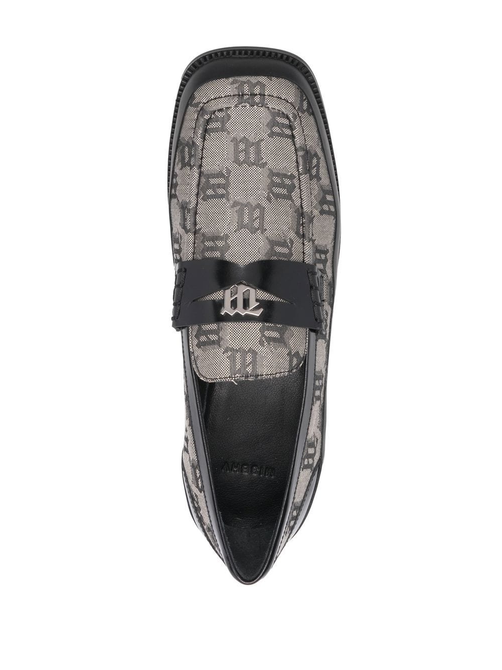 monogram-print penny loafers - 4