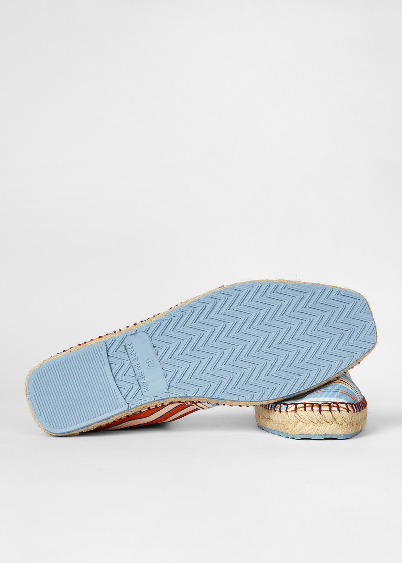 Paul Smith Blue and Red 'Mix Up Stripe' Espadrilles outlook