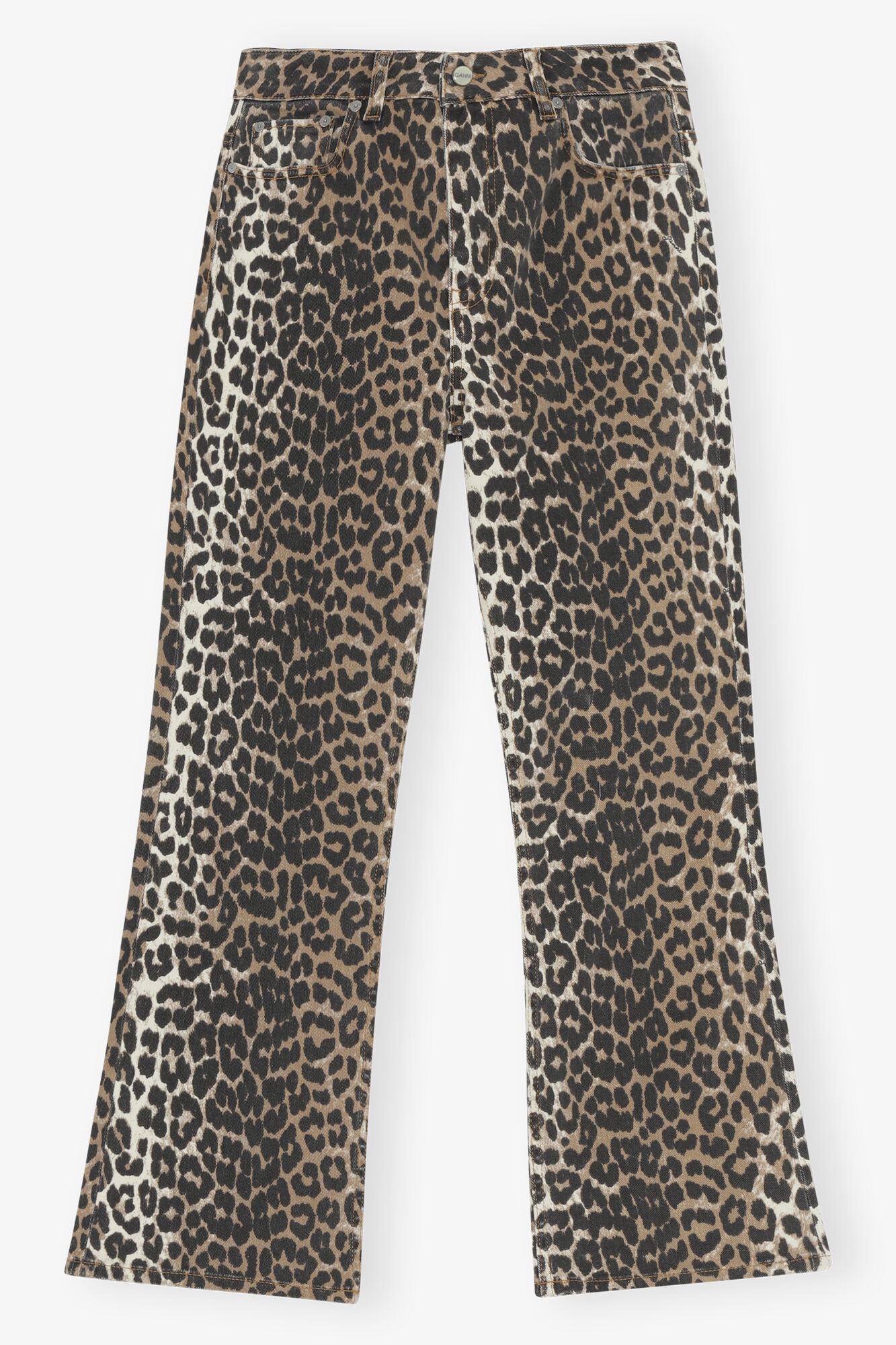 LEOPARD BETZY CROPPED JEANS - 1