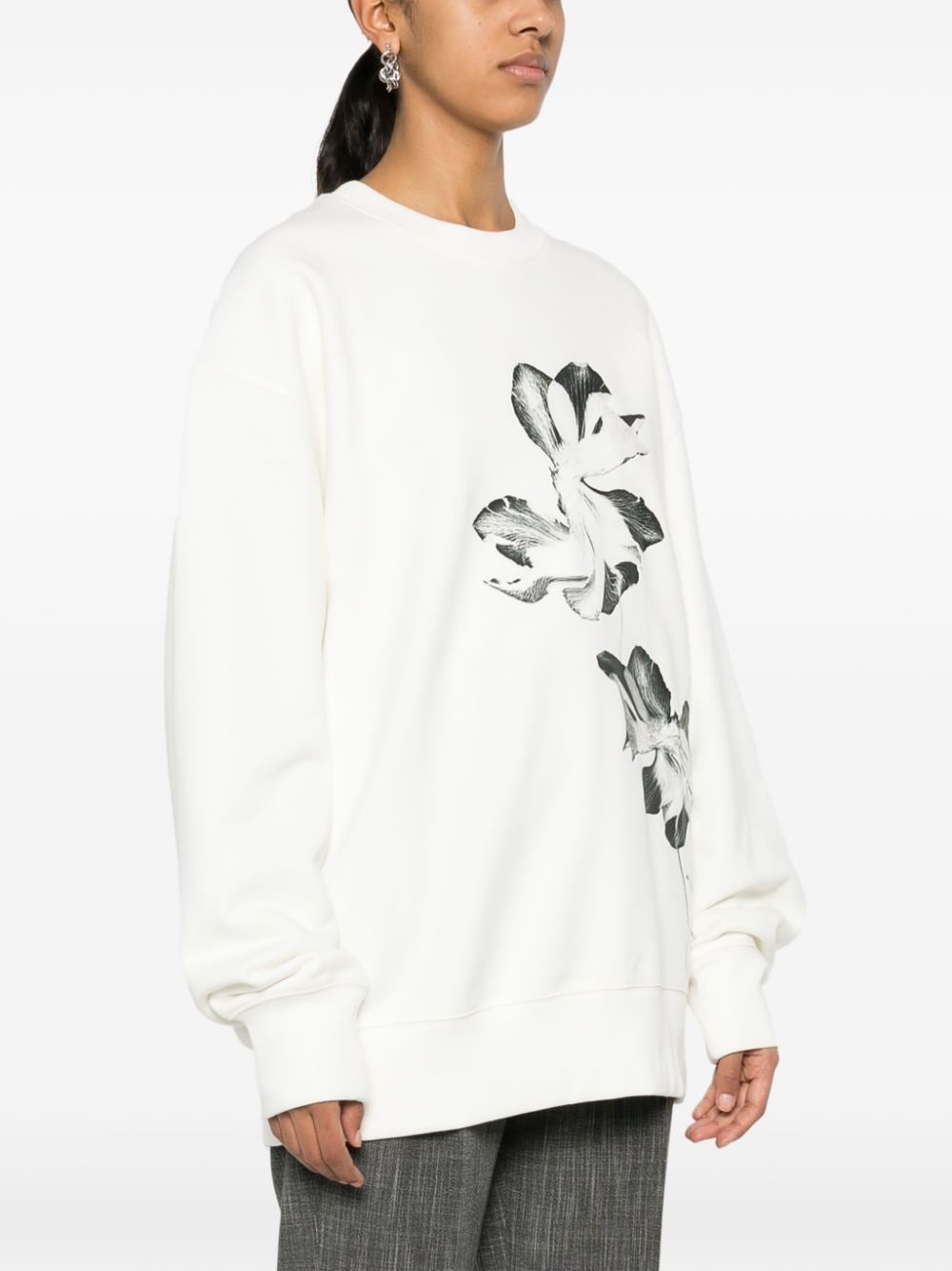 floral-print jersey sweatshirt - 3