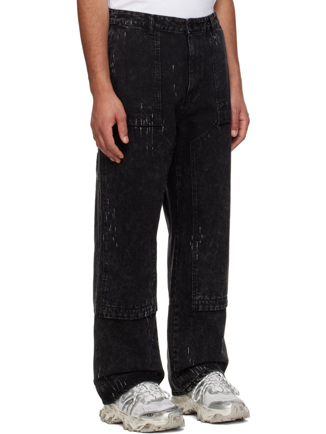 Black Paint Splatter Jeans - 2