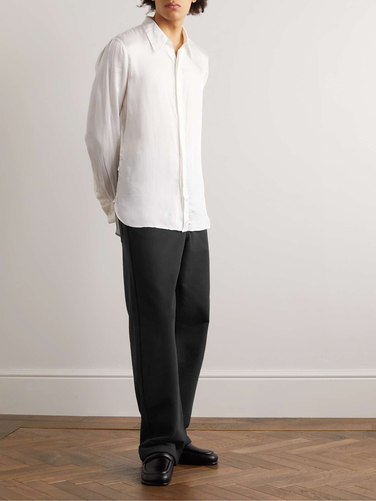 Straight-Leg Cotton-Jersey Trousers - 2