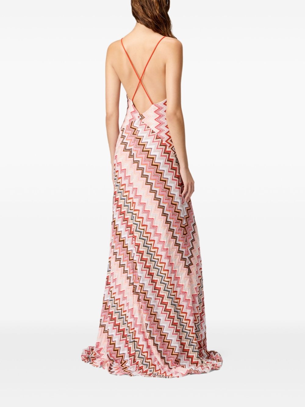 zigzag-pattern maxi dress - 3