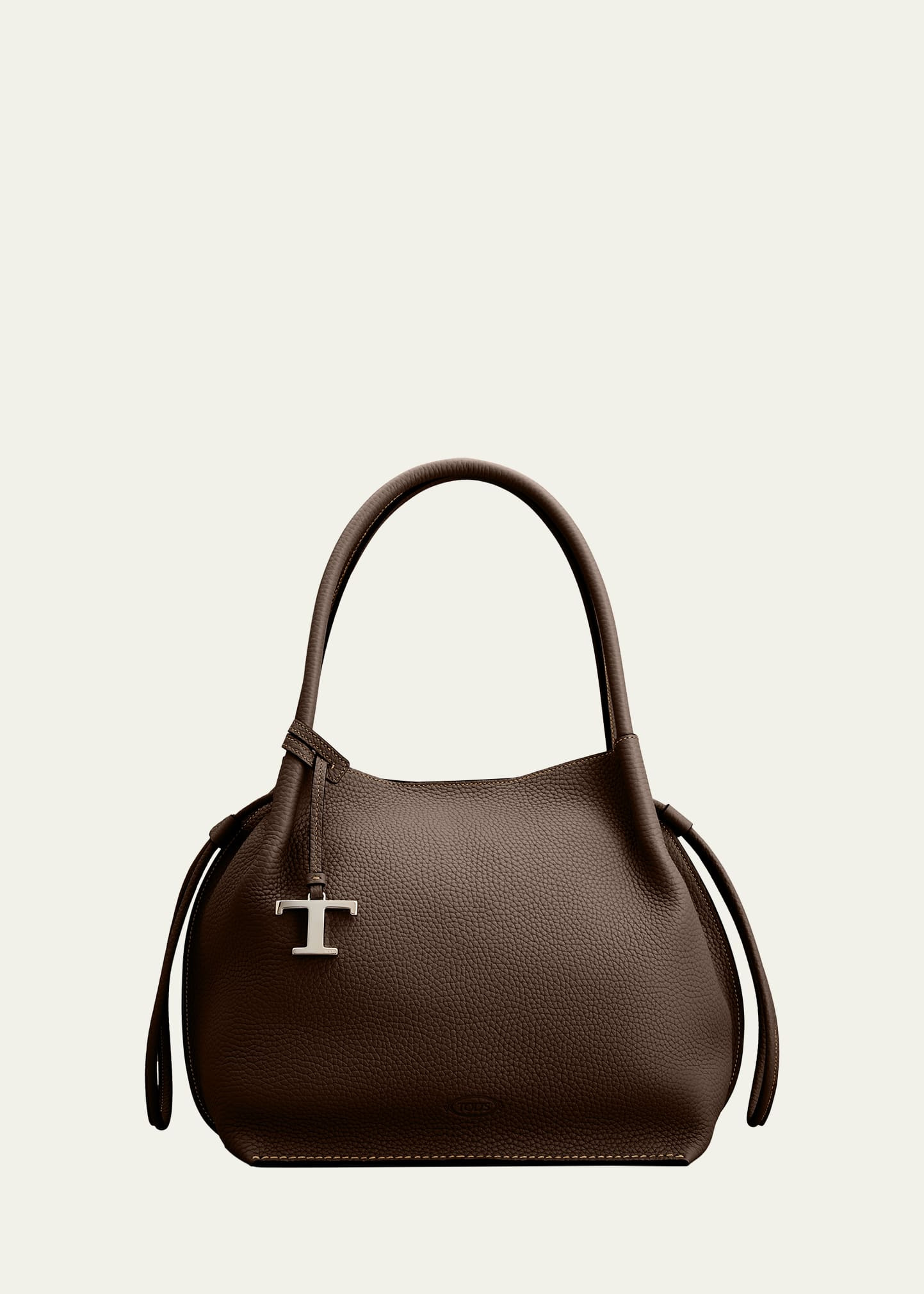 Medium Grain Leather Bucket Bag - 1