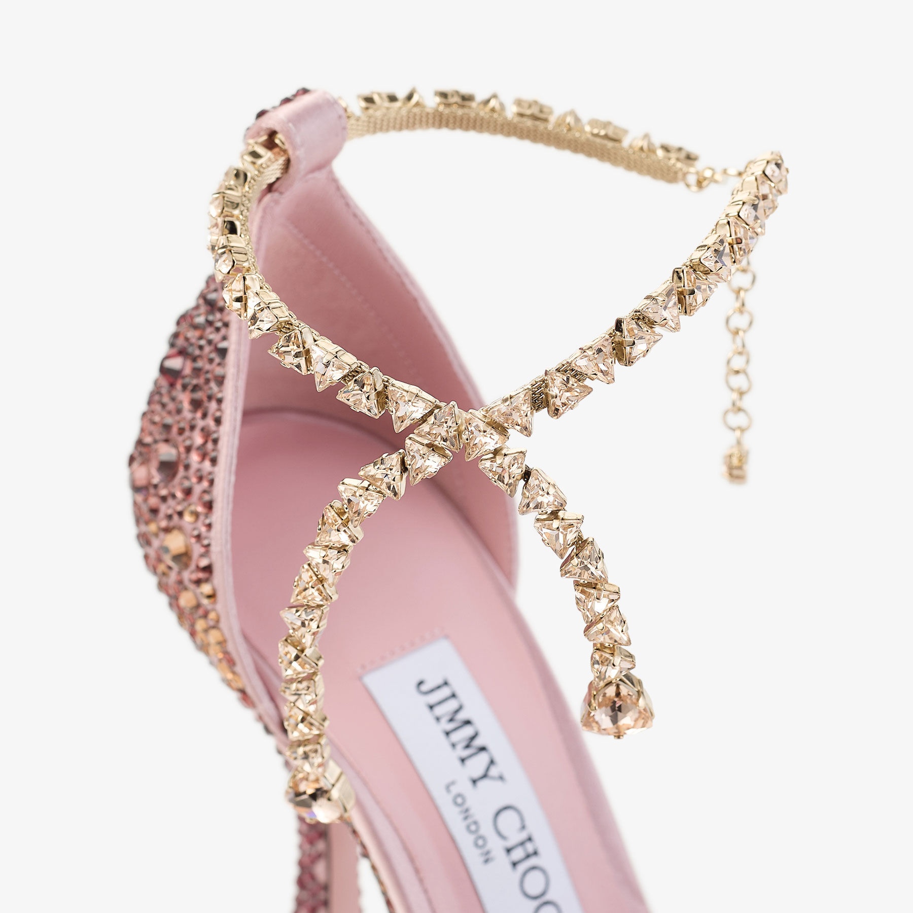 Stevie 100
Silky Blush Satin Crystal Pumps - 4