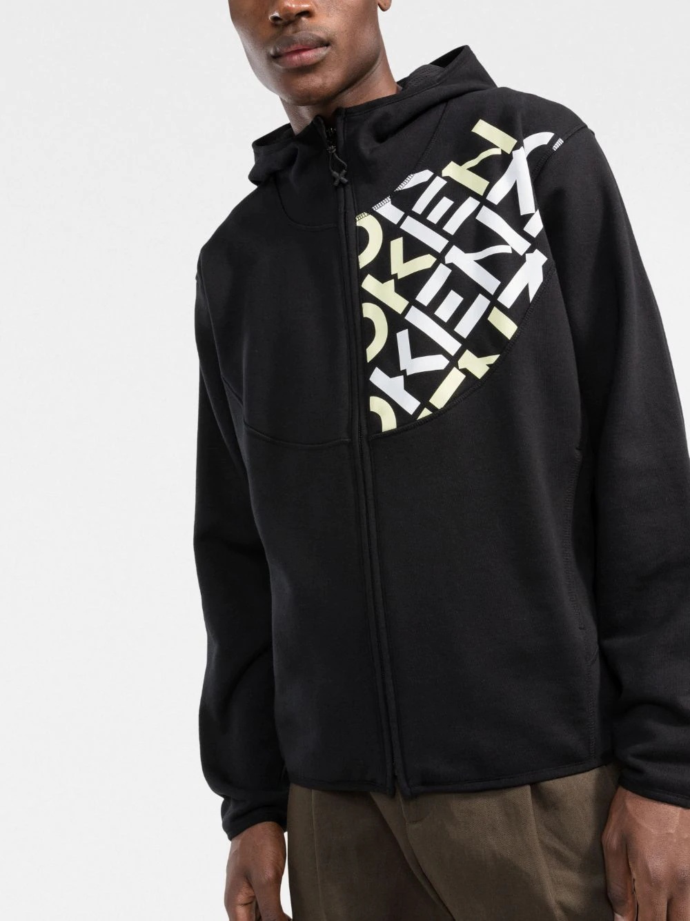 logo-print zip-up hoodie - 3